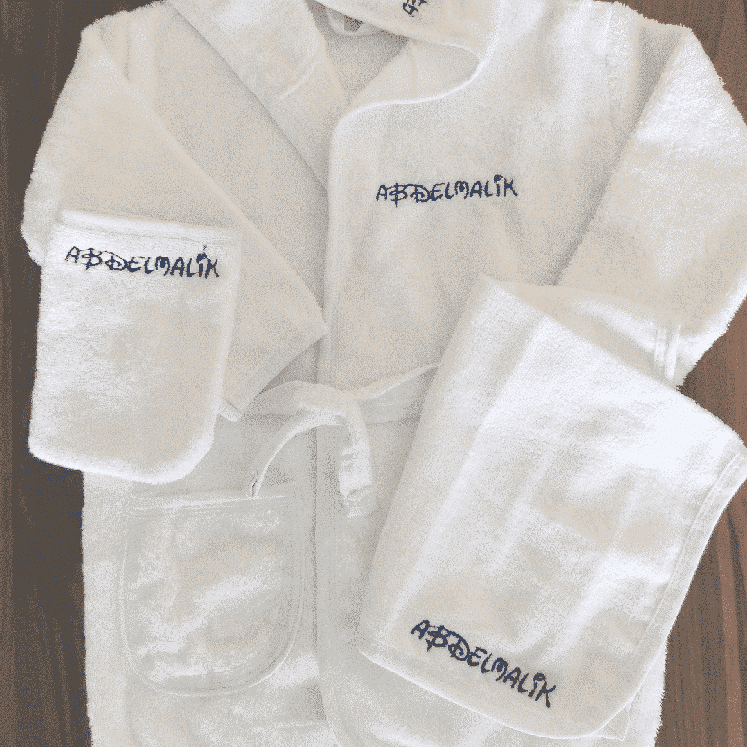 Peignoir de bain bébé brodé