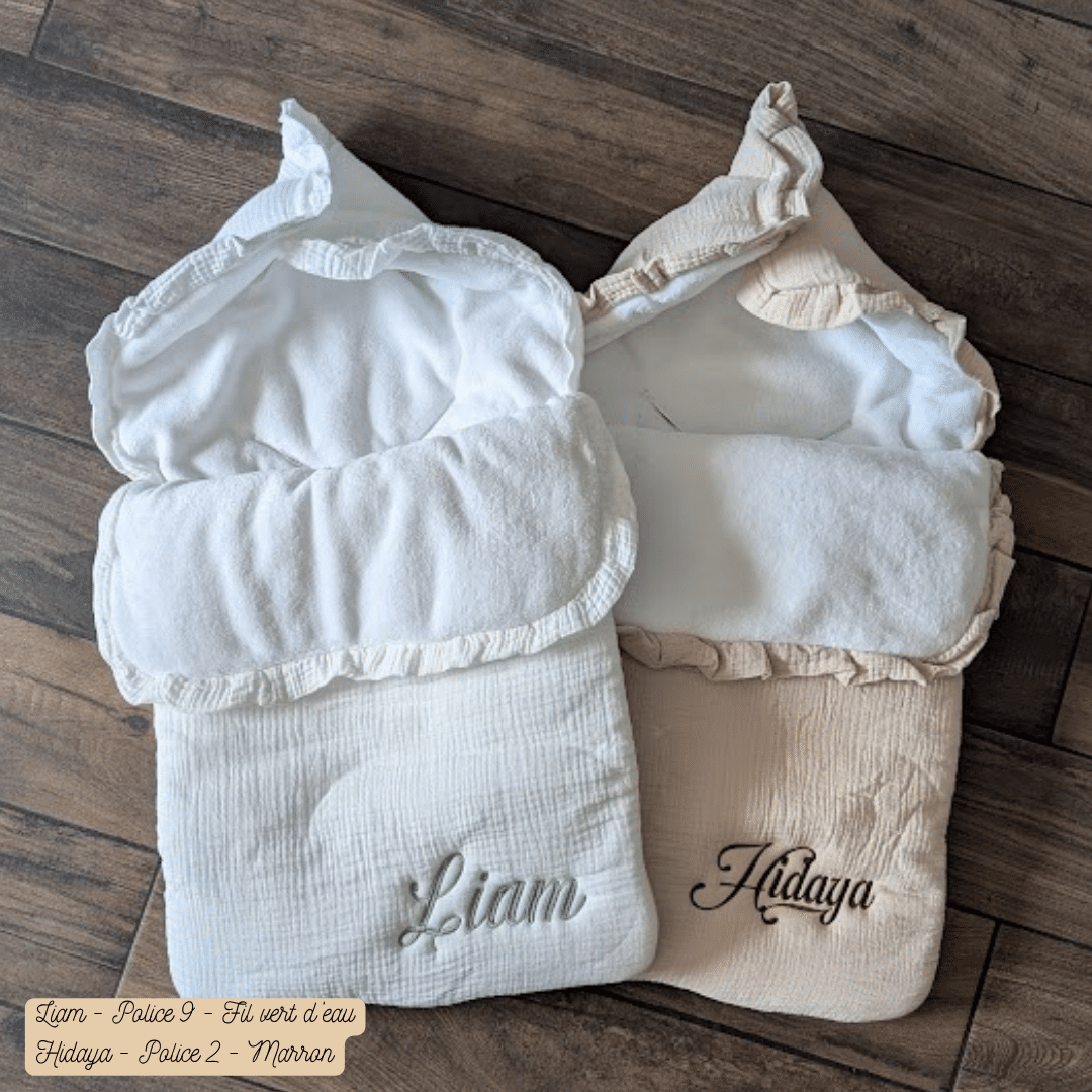 Nid d'ange cosy personnalisé _ Gaze de coton (2)