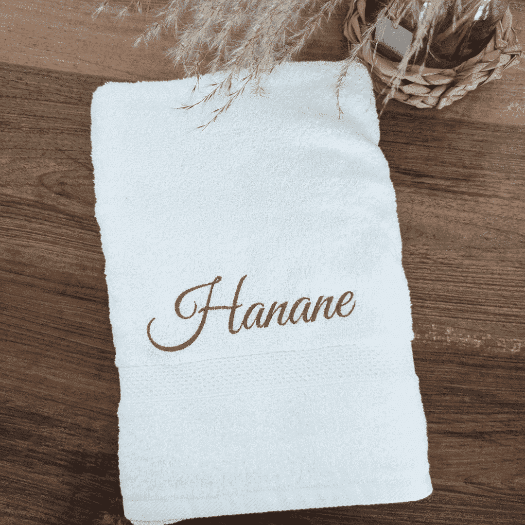 Drap de bain brodé personnalisé