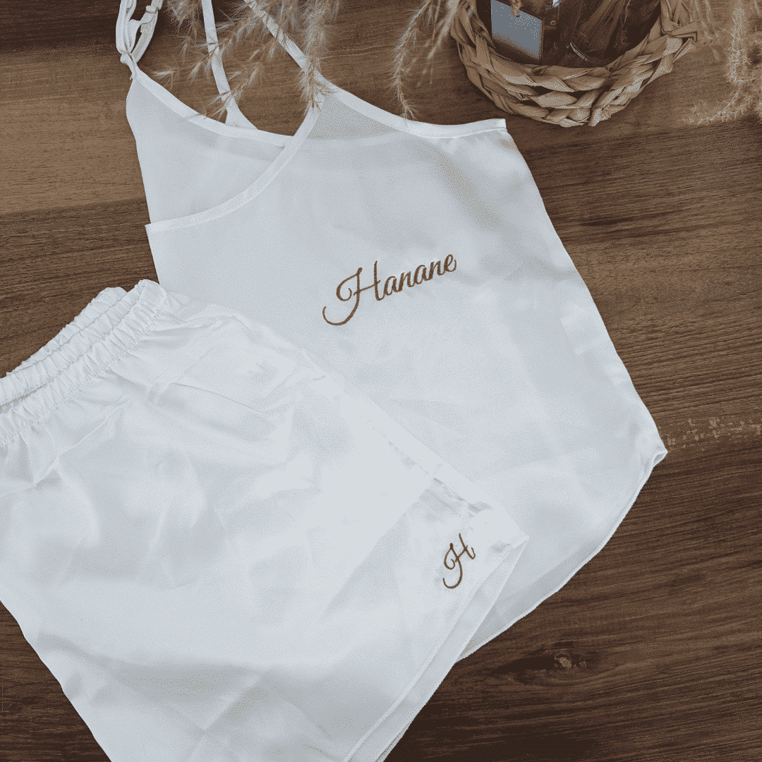 Pyjama en satin personnalisé