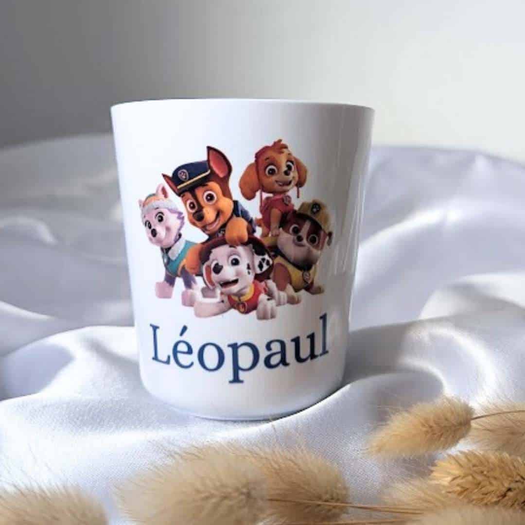 Gobelet pour enfant personnalisé avec le prénom Léopaul