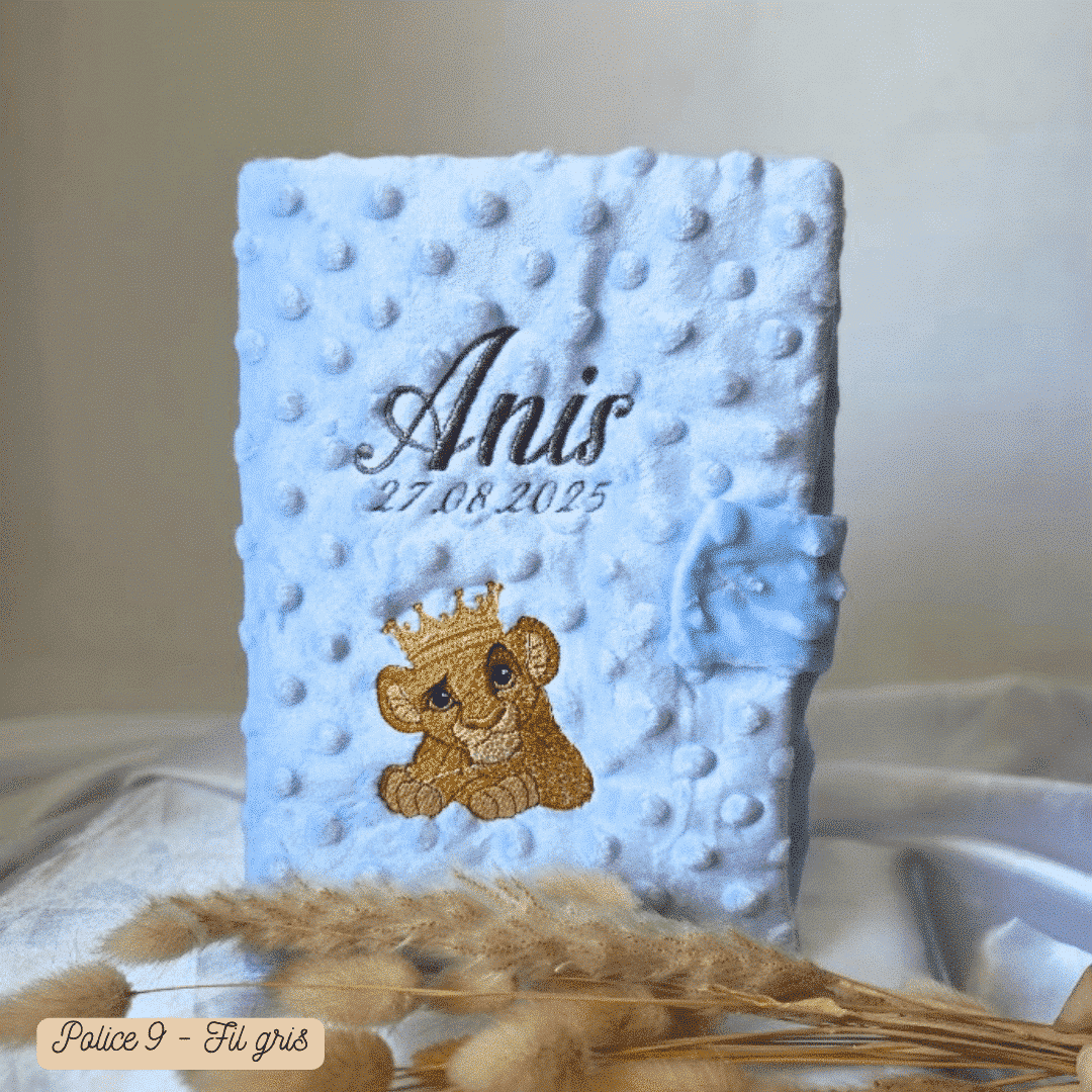 Protège carnet de santé personnalisé disney _ Minky Protège carnet de santé pour bébé personnalisé brodé d'un prénom
