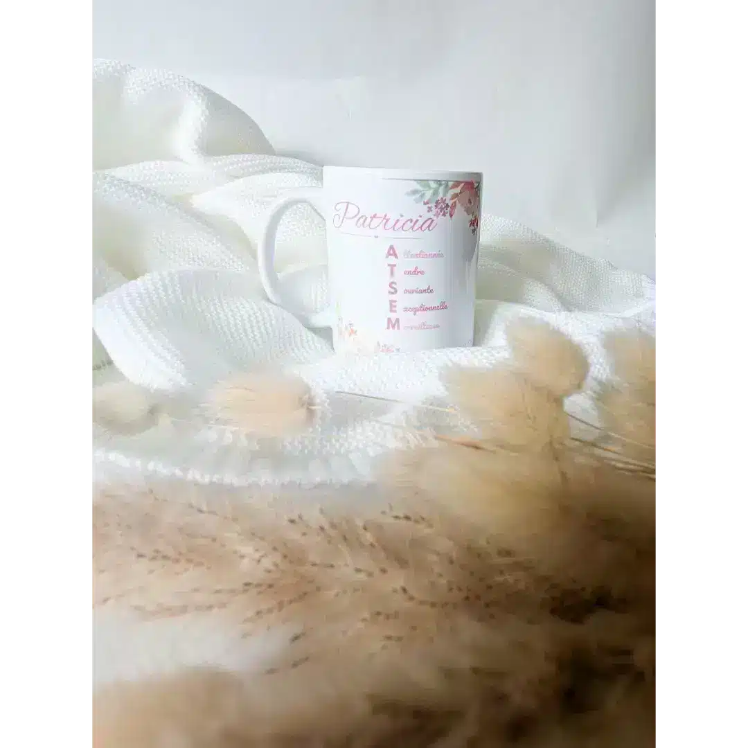 Mug ATSEM personnalisé ancrage du mot ATSEM