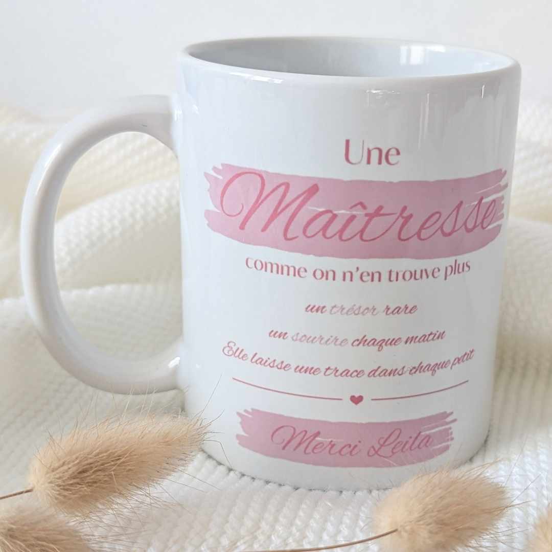 mug personnalisé pour maîtresse