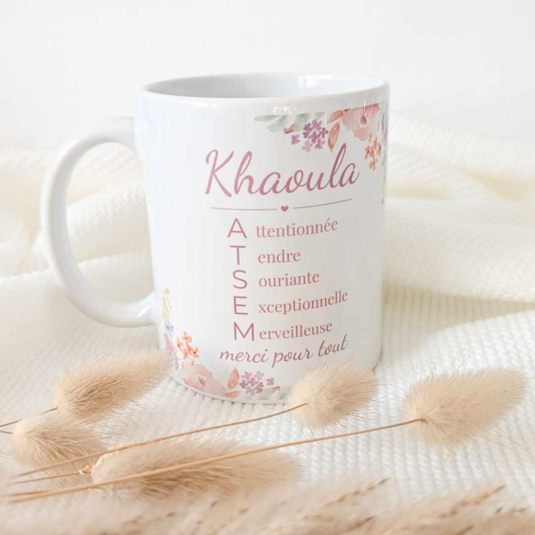 mug personnalisé pour ATSEM khaoula