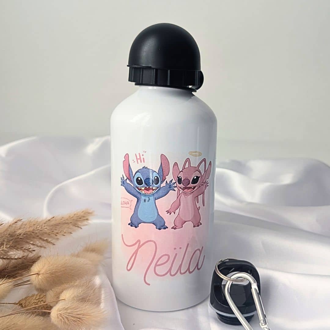 Gourde personnalisée enfant modèle fille rose