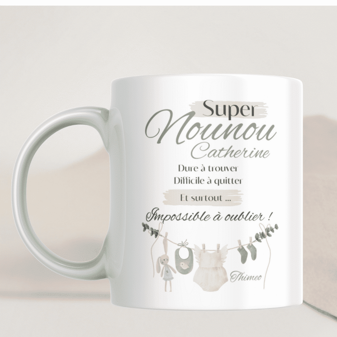 Mug personnalisé pour une nounou