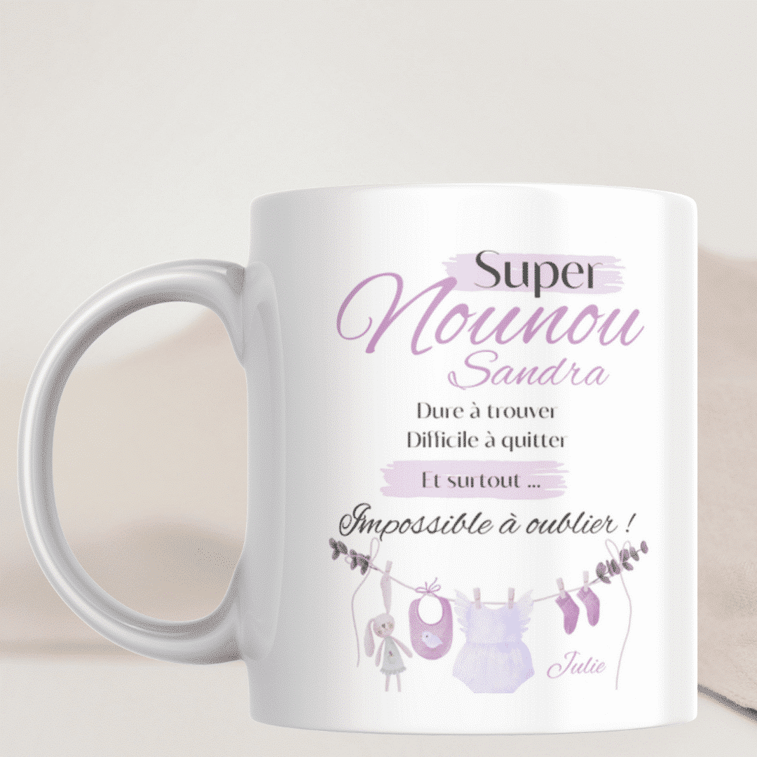 Tasse personnalisée pour une super nounou