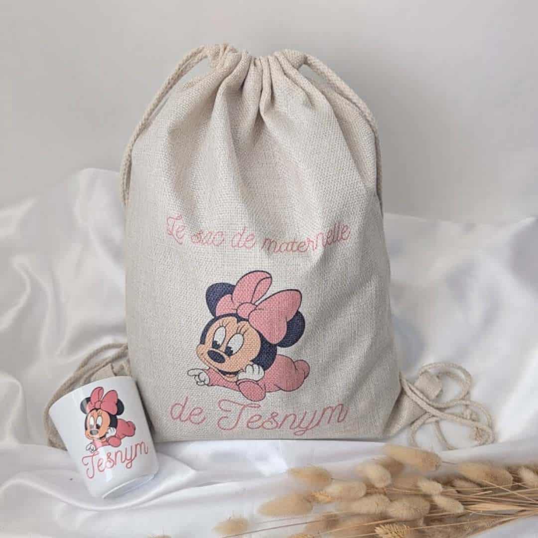 sac en tissus personnalisé (2) sac en tissu personnalisé en rose avec le prénom Tesnym