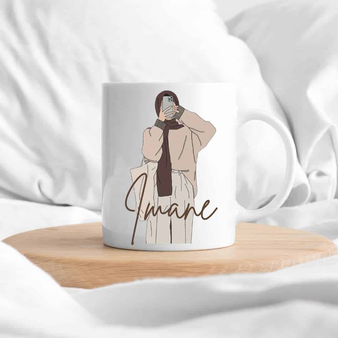 Mug hijabi personnalisé | Modèle Imane